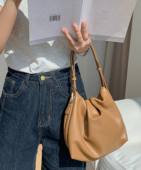 ショルダーバッグ 韓国風 ギャザーバッグ レディース ワンハンドルバッグ フェイクレザー トートバッグ 2way 肩掛けバッグ おしゃれ PUレザー 大人可愛い鞄 77XDD-001